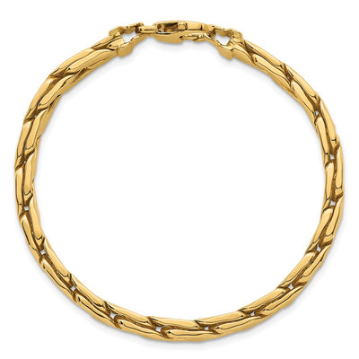 14K Polished Lightweight Fancy Link Bracelet, 7.5 x 6.3mm