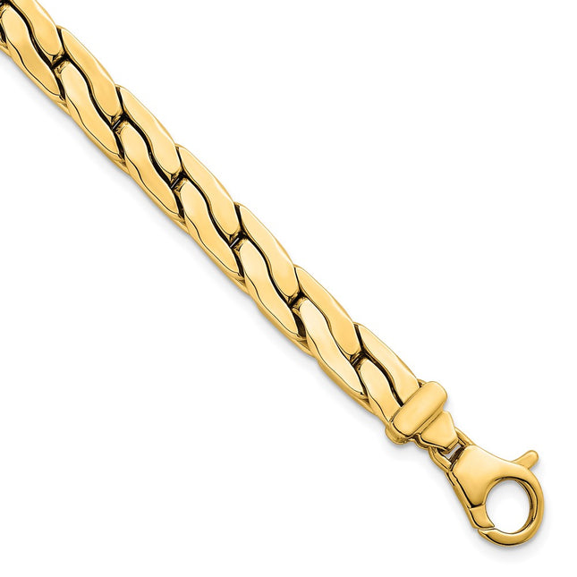 14k Polished Lightweight Fancy Link 7. Bracelet, 7.5 x 6.3mm