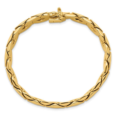 14K Polished Lightweight Fancy Link Bracelet, 7.5 x 9.3mm