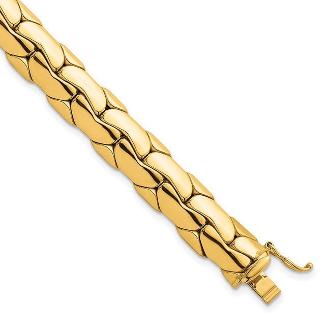 14k Polished Lightweight Fancy Link 7. Bracelet, 7.5 x 9.3mm