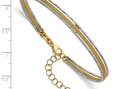 14k Two-tone Bracelets Style SF3203 - Classique Jewelry Inc.