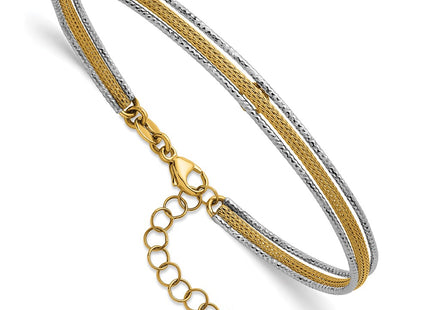 14k Two-tone Bracelets Style SF3203 - Classique Jewelry Inc.
