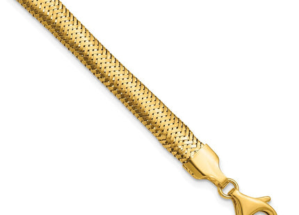 14k Polished Woven Mesh
