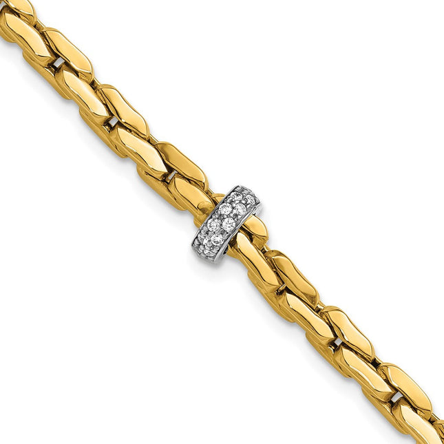 14K gold cubic zirconia necklace