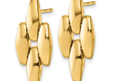 14k Yellow Gold Earrings Style SF3211E - Classique Jewelry Inc.