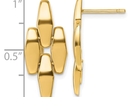 14k Yellow Gold Earrings Style SF3211E - Classique Jewelry Inc.