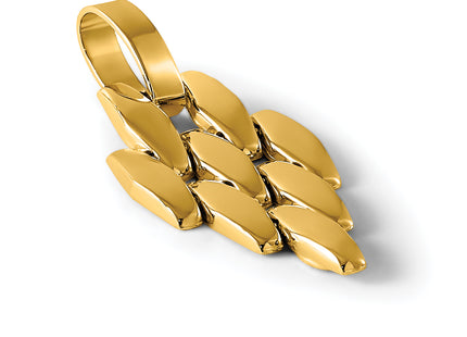 14k Polished Fancy Link Geometric Dangle Pendant