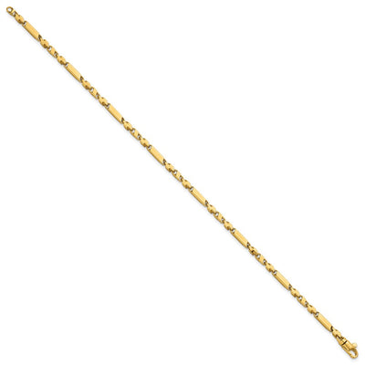 14K Polished Fancy Bar Link Necklace