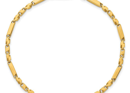 14k Polished Fancy Bar Link Necklace