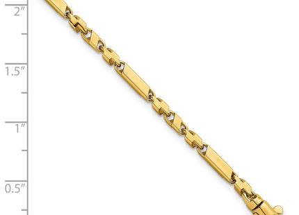14k Polished Fancy Bar Link Necklace