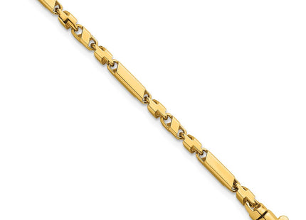 14k Polished Fancy Bar Link Necklace
