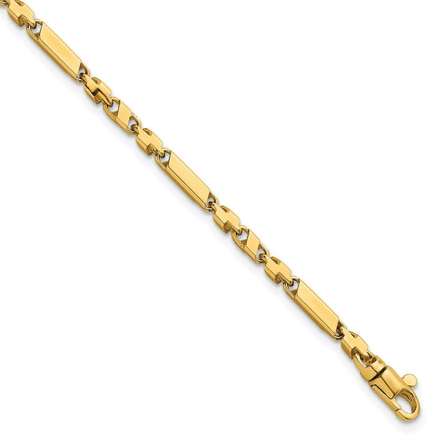 14K gold bar necklace