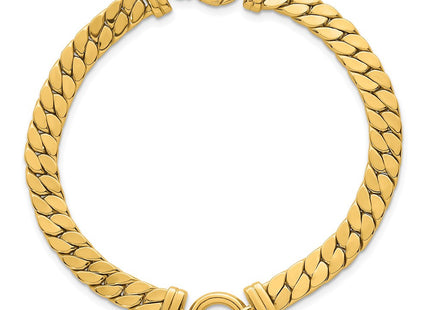 14k Polished Flat Curb Link with Center Circle Element 7. Necklace