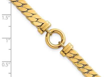 14k Polished Flat Curb Link with Center Circle Element 7. Necklace