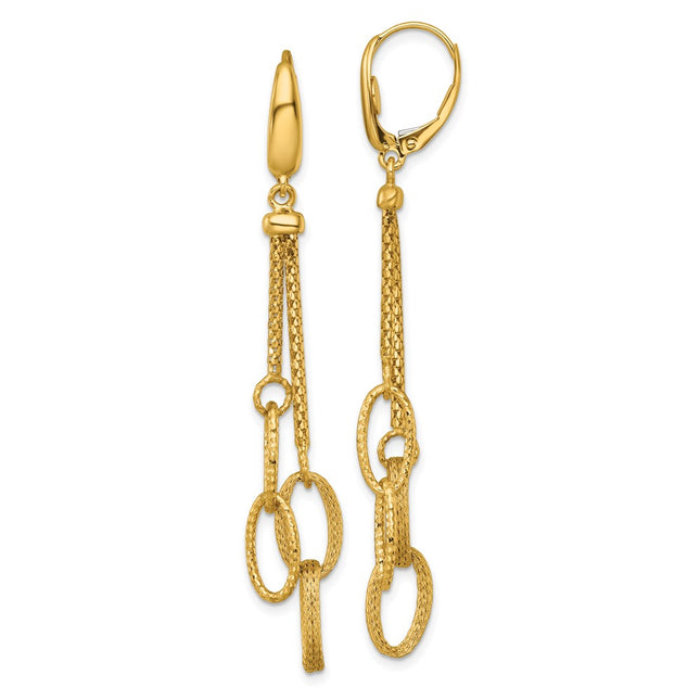14k Yellow Gold Earrings Style SF3216E - Classique Jewelry Inc.