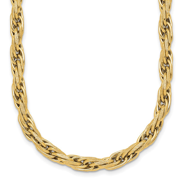 14k Yellow Gold Chain Necklaces Style SF3220 - Classique Jewelry Inc.