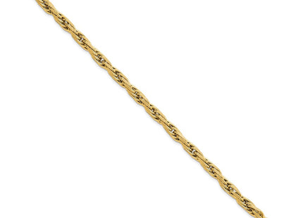 14k Polished And Textured Flat Rope Chain