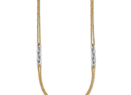 14k Two-tone Chain Necklaces Style SF3221 - Classique Jewelry Inc.