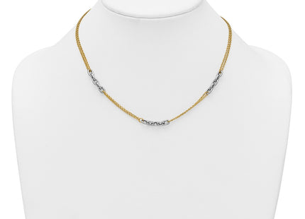 14k Two-tone Chain Necklaces Style SF3221 - Classique Jewelry Inc.