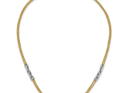 14k Two-tone Chain Necklaces Style SF3221 - Classique Jewelry Inc.