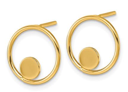 14k Yellow Gold Earrings Style SF3222E - Classique Jewelry Inc.
