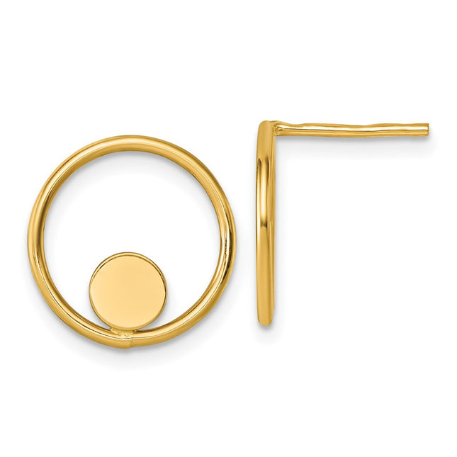 14k Yellow Gold Earrings Style SF3222E - Classique Jewelry Inc.