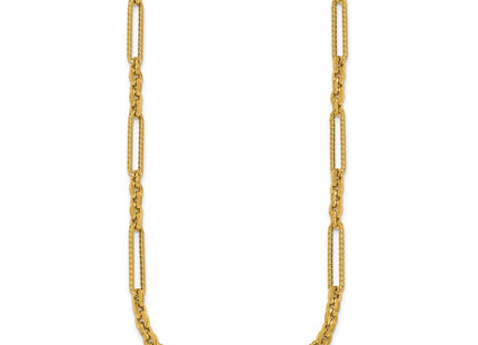 14K Polished and Textured Fancy Link with Toggle Necklace (Style SF3224-18)