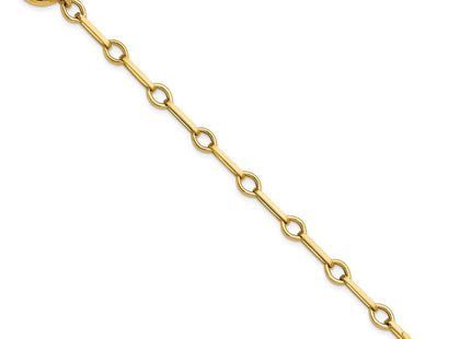14k Polished Fancy Long Link with Circle