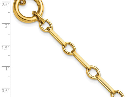 14k Polished Fancy Long Link with Circle