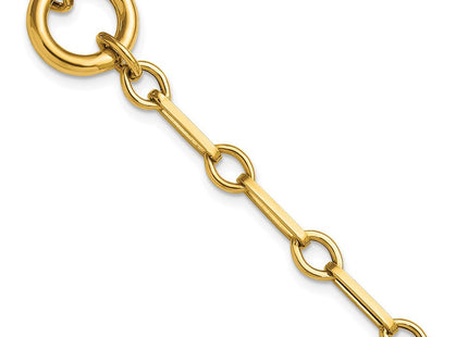 14k Polished Fancy Long Link with Circle