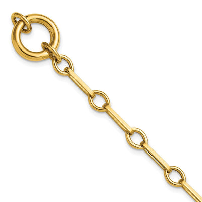 14K Polished Fancy Long Link with Circle, 17.5 x 18mm