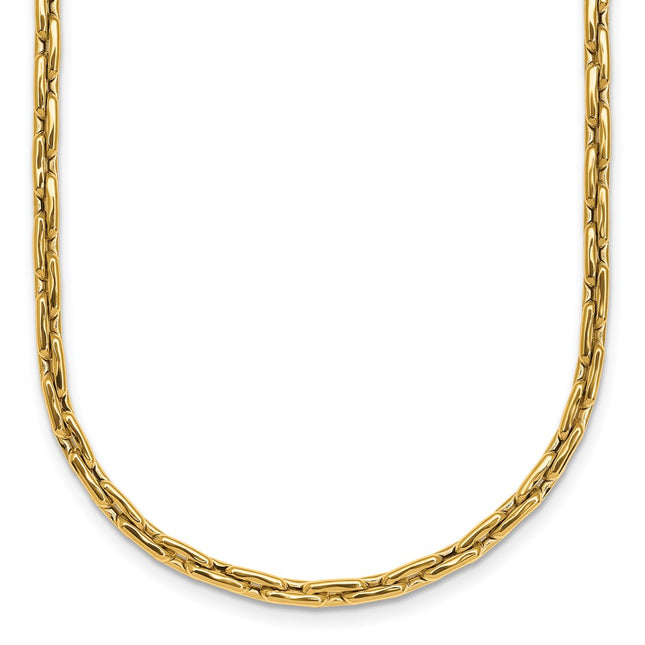 14K Polished Fancy Link Necklace, 18 x 2.9mm