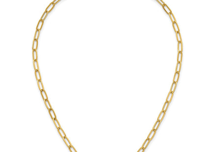 14K Polished Fancy Oval and Twisted Link Paperclip Necklace (Style SF3228-18)