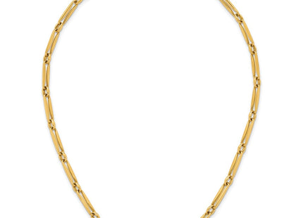 14k Polished Fancy Long and Round Link Necklace (Style SF3231-18)