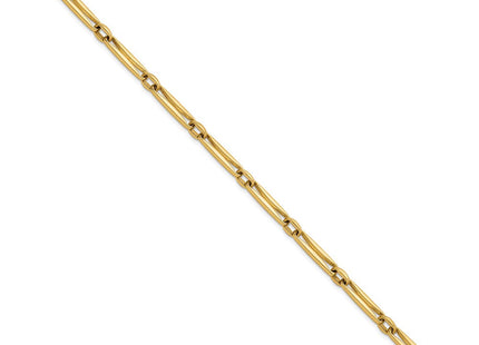 14k Polished Fancy Long and Round Link 7. Necklace