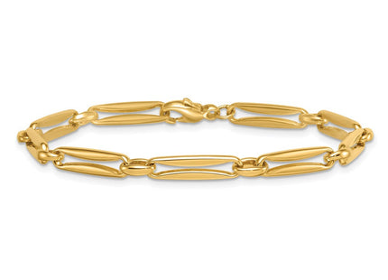 14k Polished Fancy Long and Round Link 7. Necklace