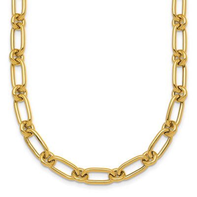 14K Polished Oval and Circle Link, 18 x 6mm