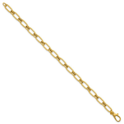 14K Polished Oval and Circle Link, 18 x 6mm