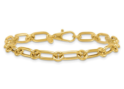 14k Polished Oval and Circle Link