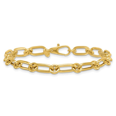 14K Polished Oval and Circle Link, 18 x 6mm