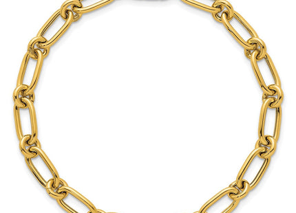 14k Polished Oval and Circle Link