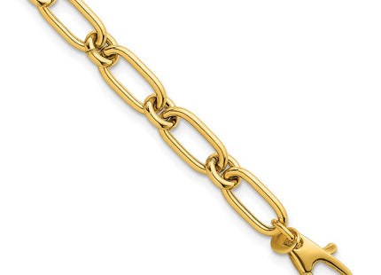 14k Polished Oval and Circle Link