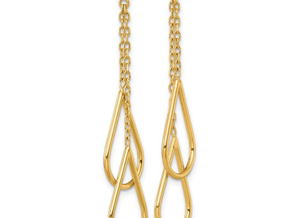 14k Yellow Gold Earrings Style SF3235E - Classique Jewelry Inc.