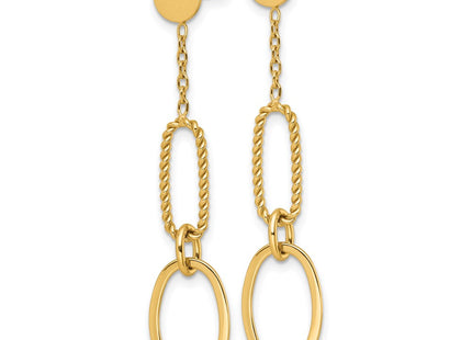 14k Yellow Gold Earrings Style SF3236E - Classique Jewelry Inc.