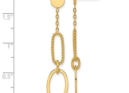 14k Yellow Gold Earrings Style SF3236E - Classique Jewelry Inc.