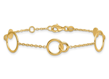 14k Yellow Gold Chain Bracelets Style SF3237 - Classique Jewelry Inc.