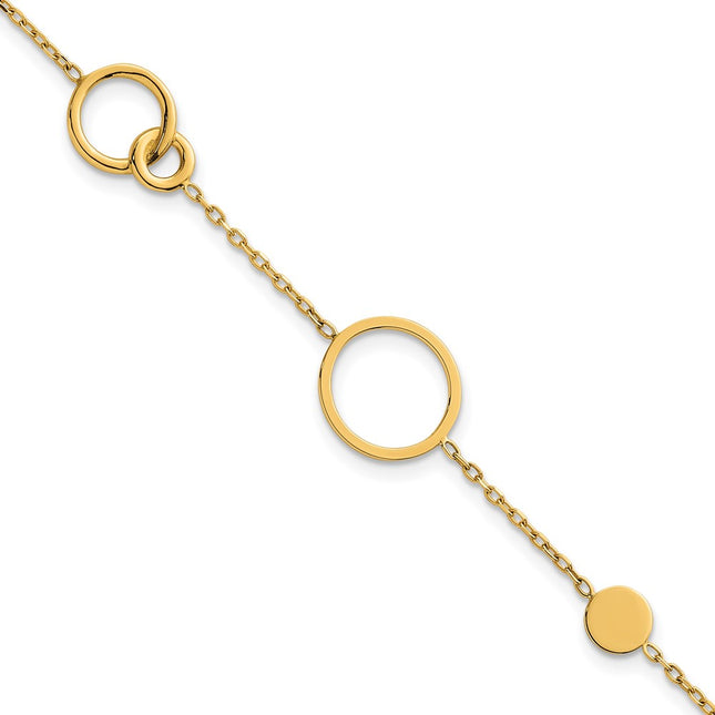 14k Yellow Gold Chain Bracelets Style SF3237 - Classique Jewelry Inc.