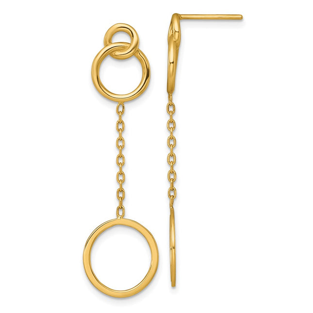 14k Yellow Gold Earrings Style SF3237E - Classique Jewelry Inc.