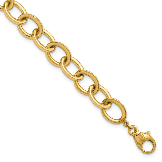 14k Yellow Gold Chain Bracelets Style SF3238 - Classique Jewelry Inc.