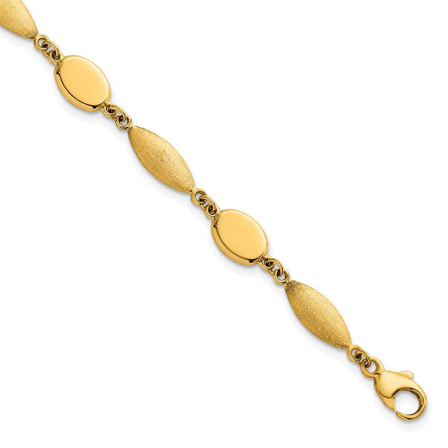 14K gold oval necklace